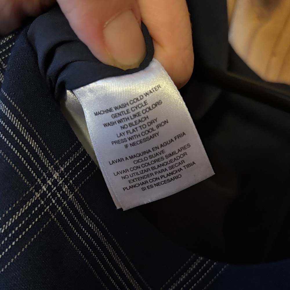 Great Jones Navy Plaid Midi Dress - Picture 4 of 6